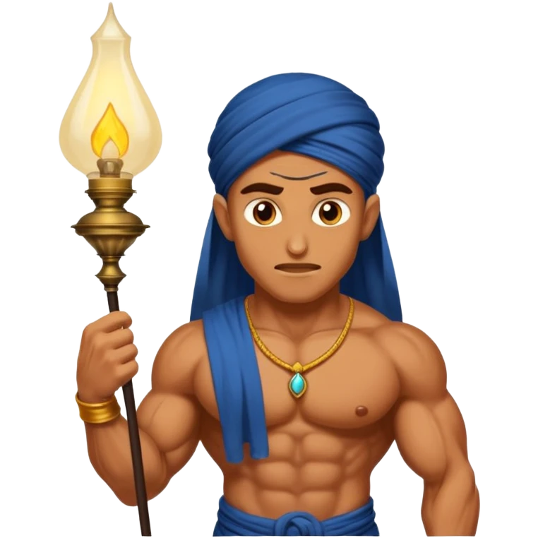 CREATE A EMOJI WHERE WHERE JINN COMES ALLADIN"S LAMPS RUB FROM IN LAMP AND SAY HUKUM MERE AAKA  emoji