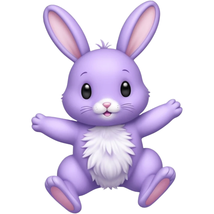 A Lavender bunny jumping  🐰 emoji