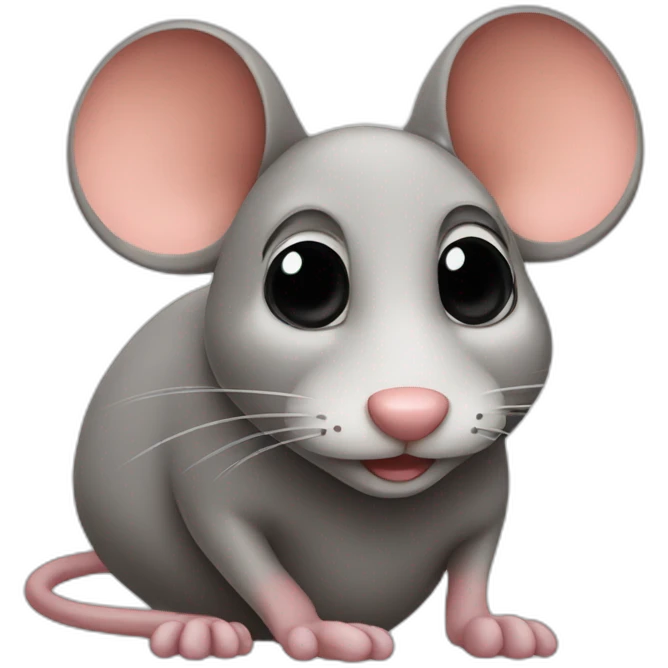 Lying mouse emoji