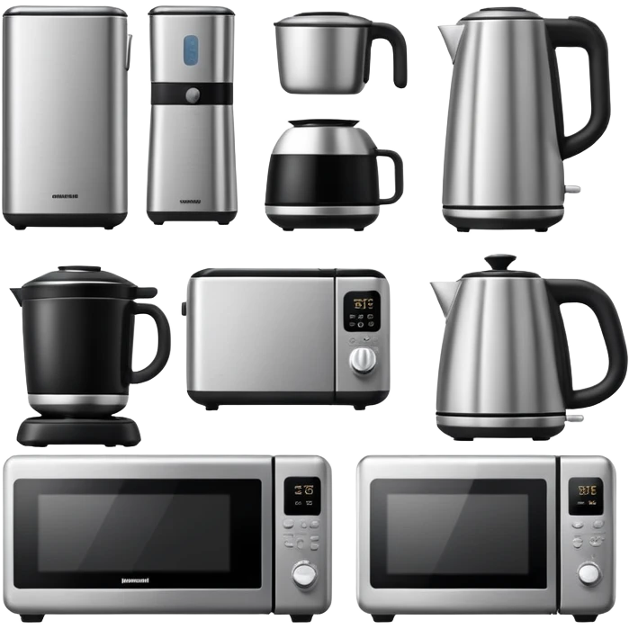 modern kitchen appliances set emoji