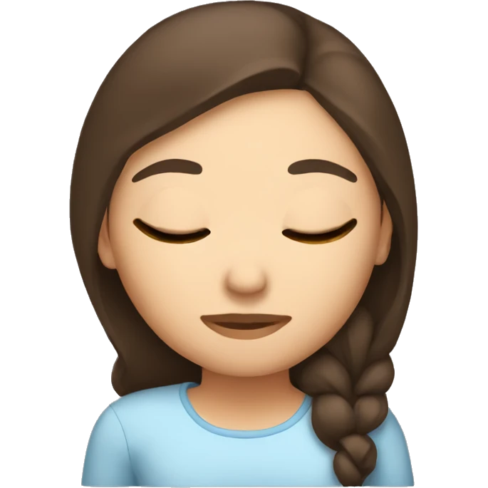 brunette sleeping emoji