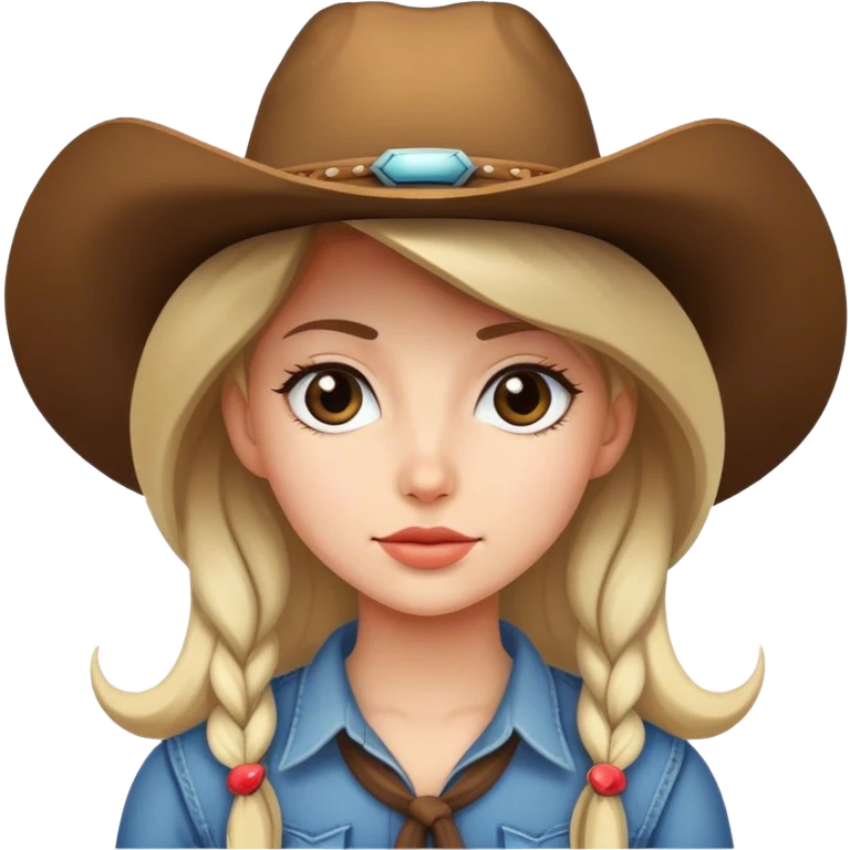 Girl with a cowboy hat on emoji