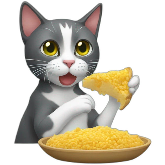 cat eating zemmour emoji