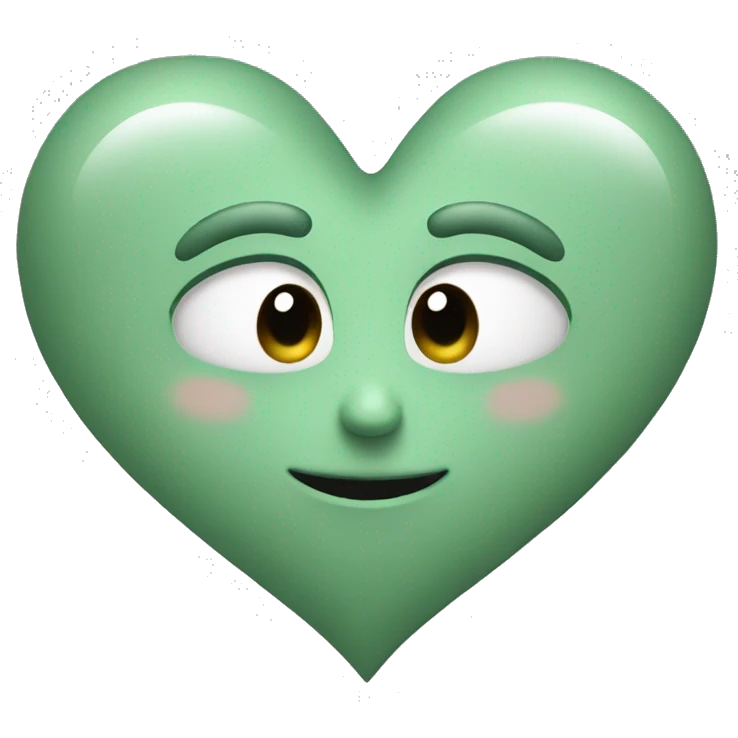 sage green heart emoji