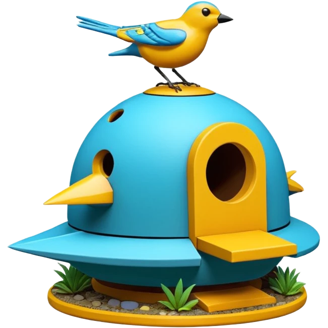 Naboo Starship spacecraft bird’s birdhouse diorama  emoji