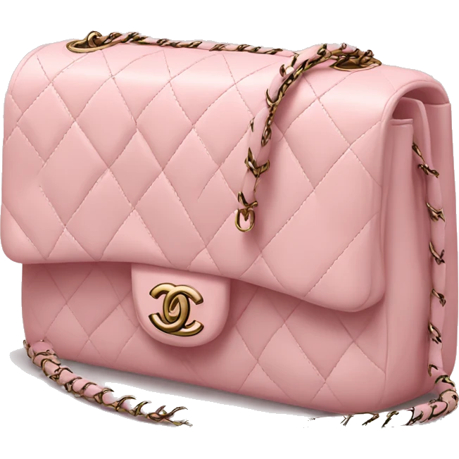 Pastel pink Chanel bag emoji