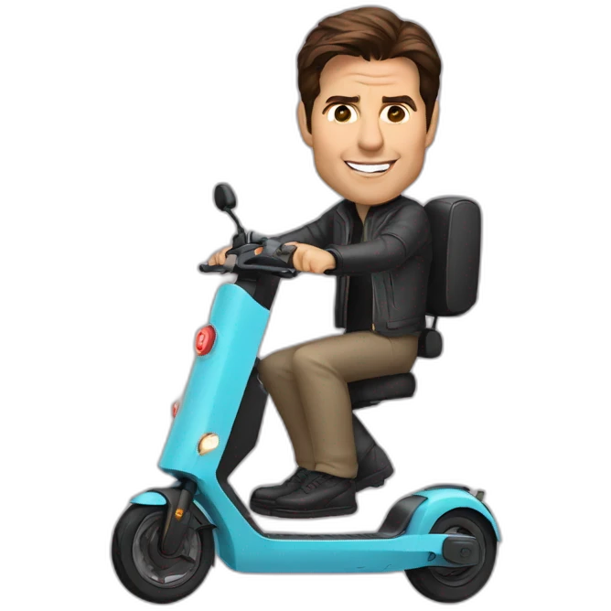 Tom Cruise electric scooter  emoji