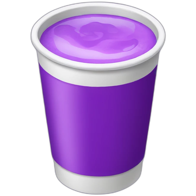 Double cup white of purple drink emoji
