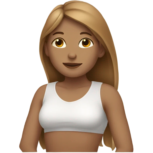 Light brown hair girl relaxing emoji