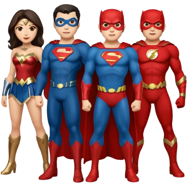 Justice League superhero team group pose emoji