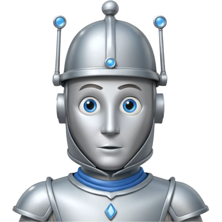 The Tin Man from the Wizard of Oz with blue eyes emoji