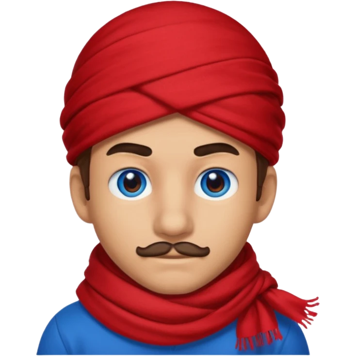 mario scarf on his face emoji