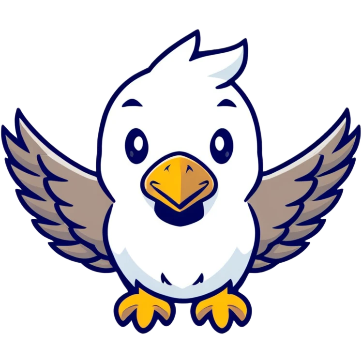 cheerful American eagle emoji