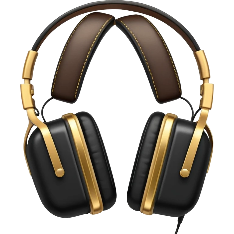 Icon of headphones with square ear pads in the Marshall style. emoji