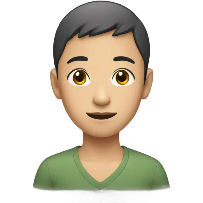 young bald asian boy emoji