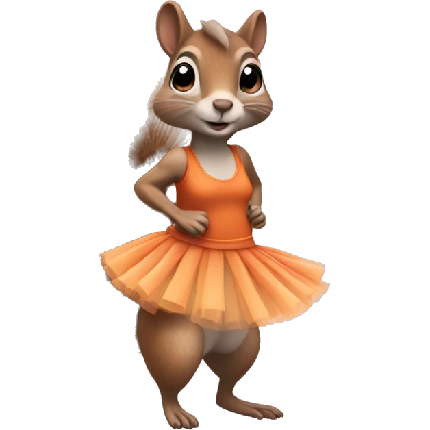 Squirrel using a tutu emoji