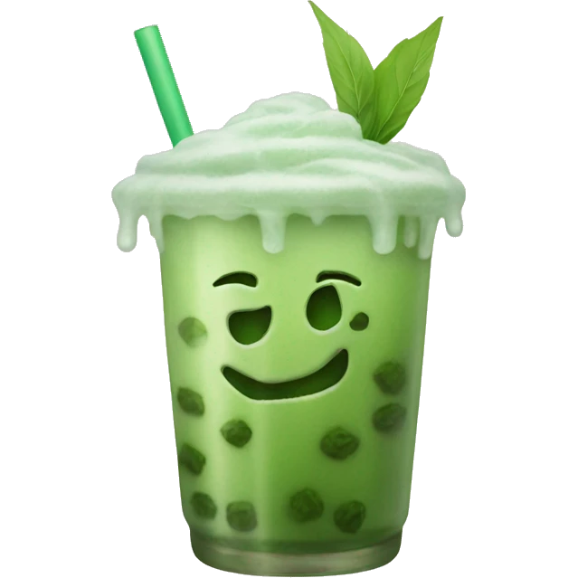 Iced matcha emoji