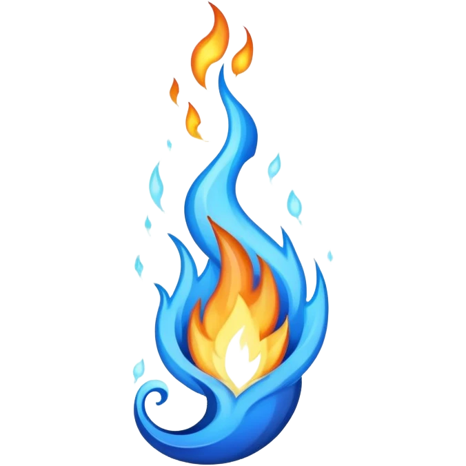 blue fire emoji