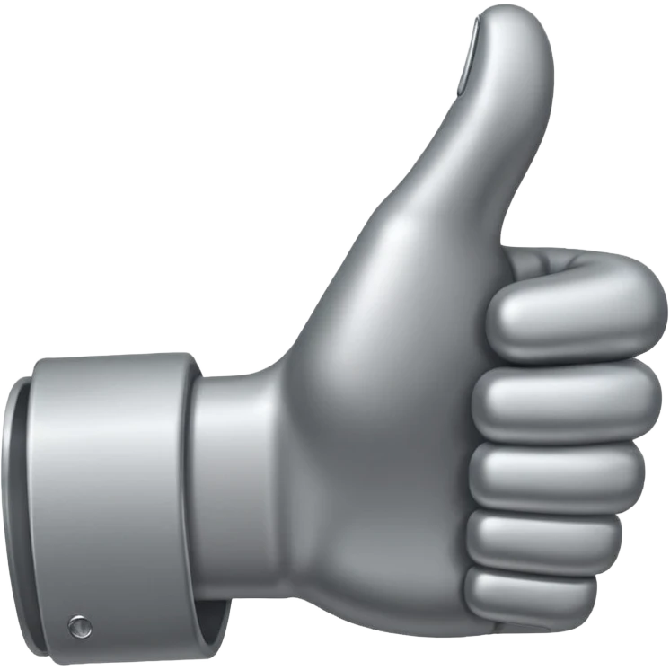 thumbs up but grey emoji