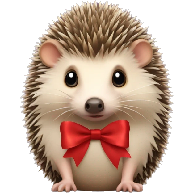 Hedgehog with a bow on top  emoji