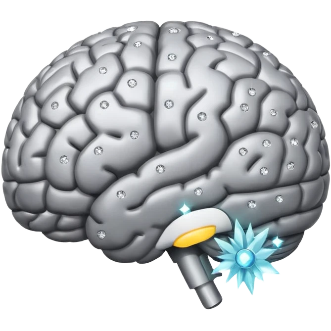 a brain with sparkles emoji