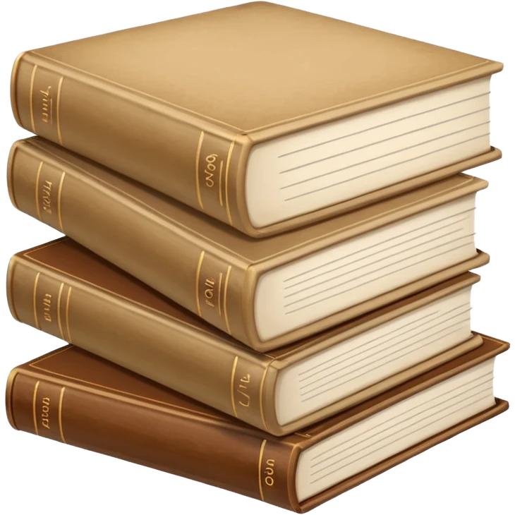 stack of beige books, aesthetics white pages emoji
