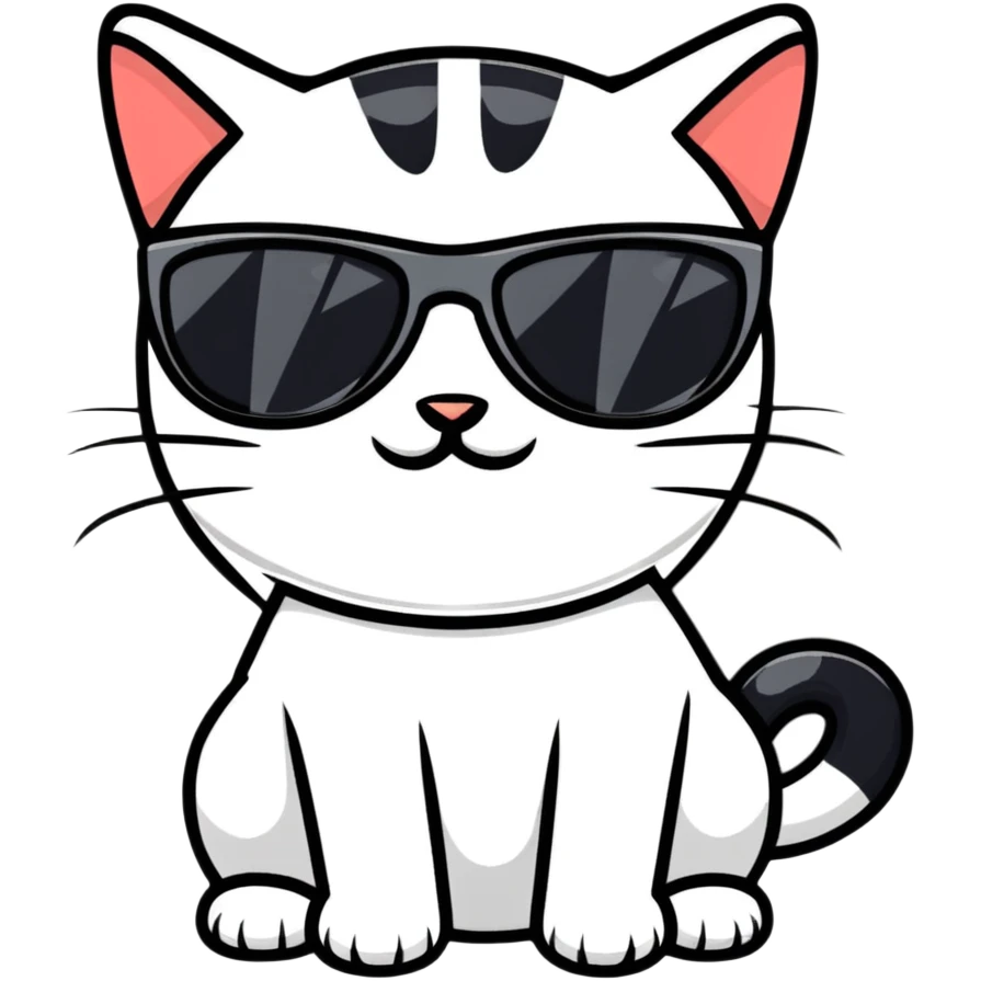 Cat with sunglasses emoji