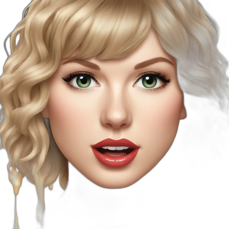 taylor-swift-selfie-milk-on-face-dripping emoji