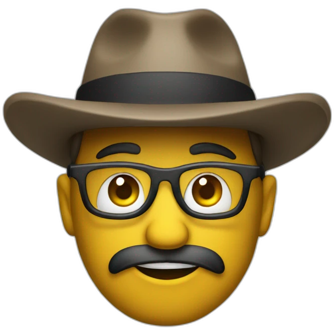 Chat avec un chapeau emoji