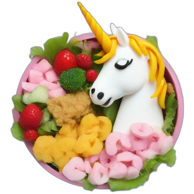 Unicorn bento emoji