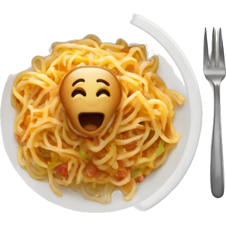 Poutine qui mange des spaghettis  emoji