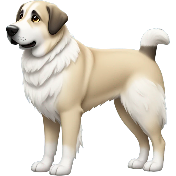Anatolian shepherd in the snow emoji