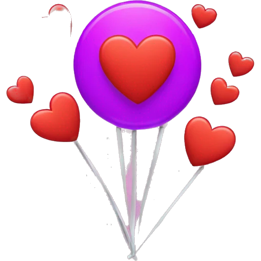 A pop emoji with spinning hearts  emoji