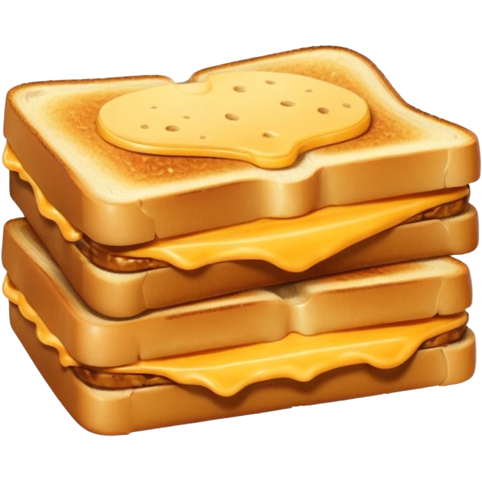 tosti ijzer met boterham met kaas emoji