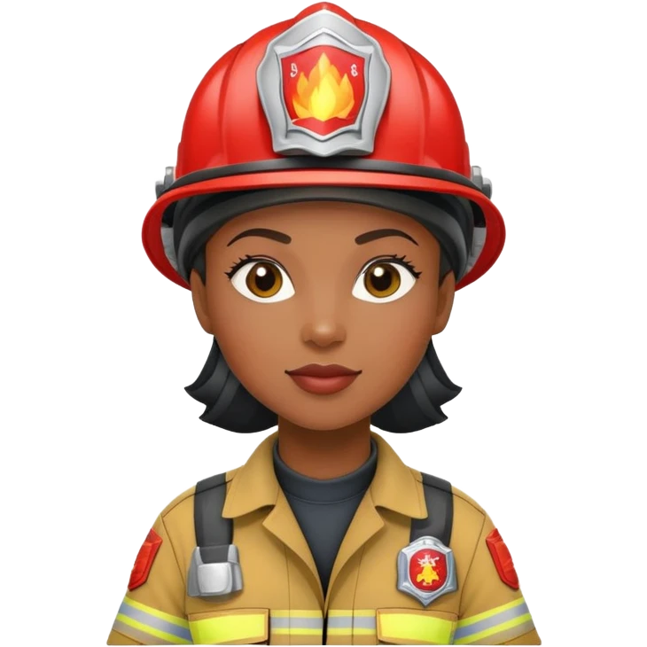 black female firefighter emoji