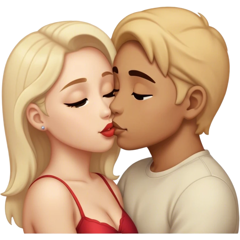 Hectoy and Keti kissing each other  emoji