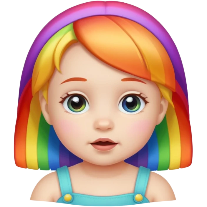 a rainbow baby girl emoji