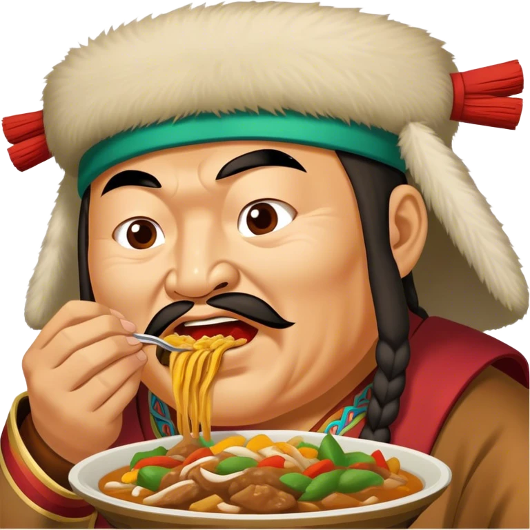 genghis khan mongol food emoji