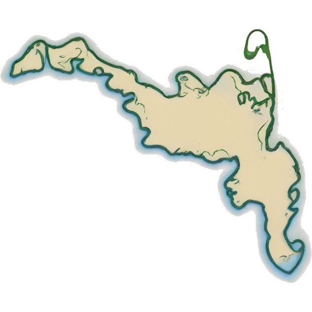 Outline of Nantucket Island, Massachusetts  emoji