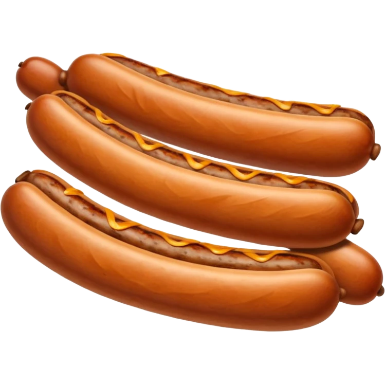 Single grilled sausage on a plain white background emoji