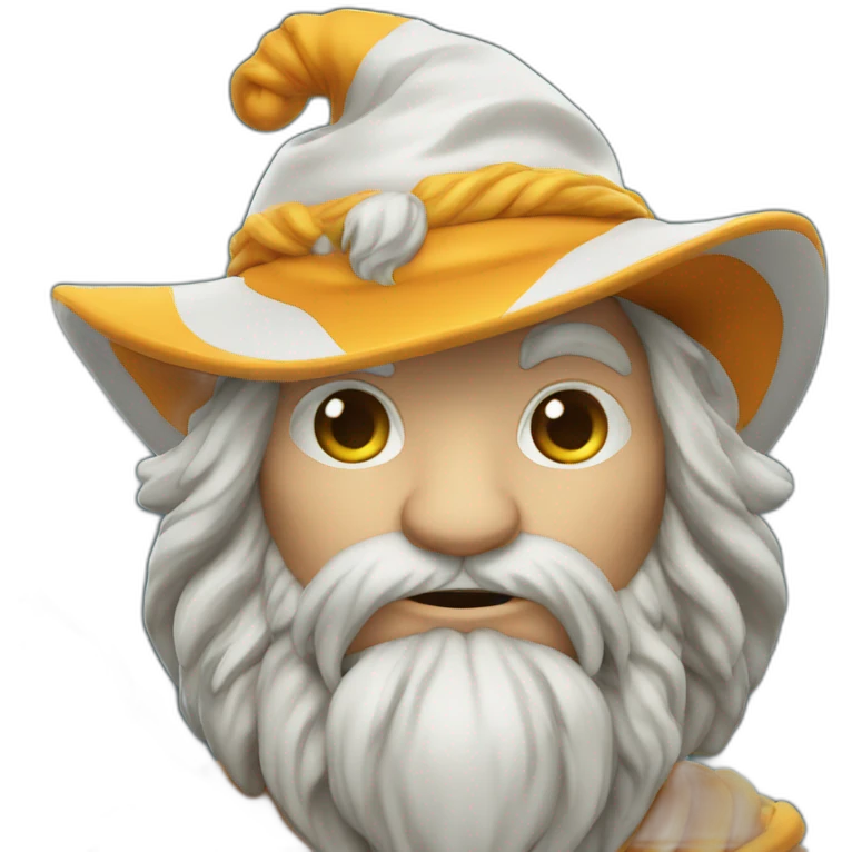 mature stern tiger wizard with staff emoji