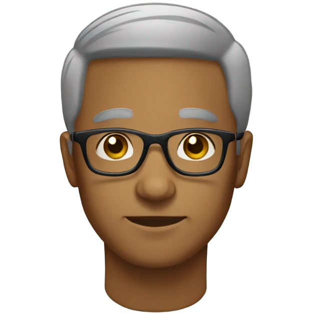 light brown man older glasses fade emoji