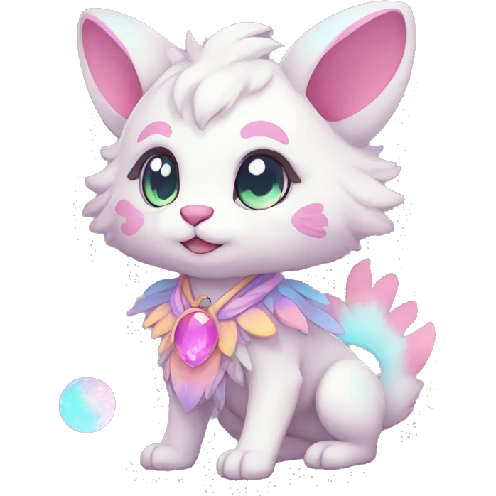 Kawaii bright fantasy ethereal anthro fursona Fakemon emoji