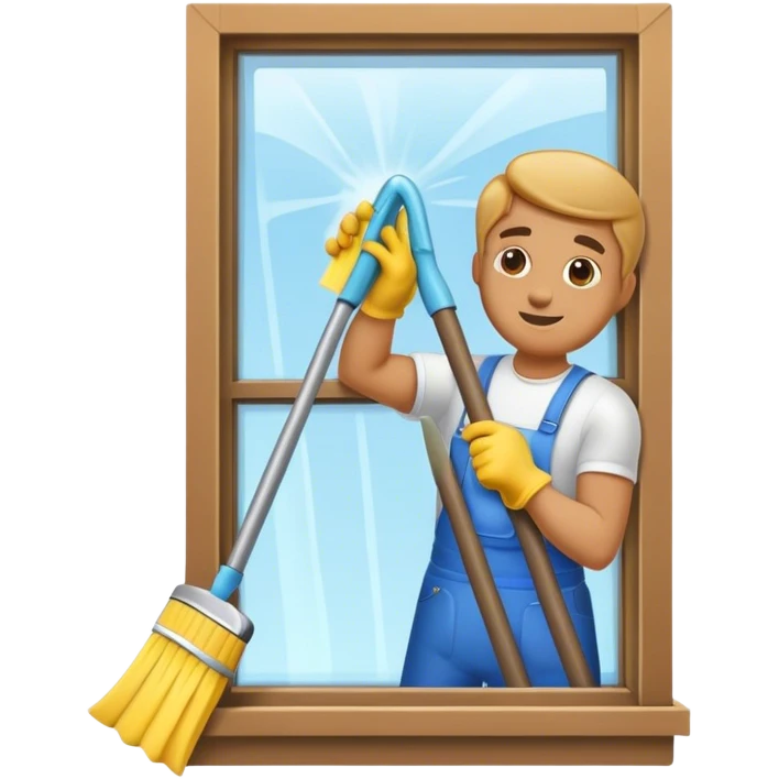 man cleaning windows emoji