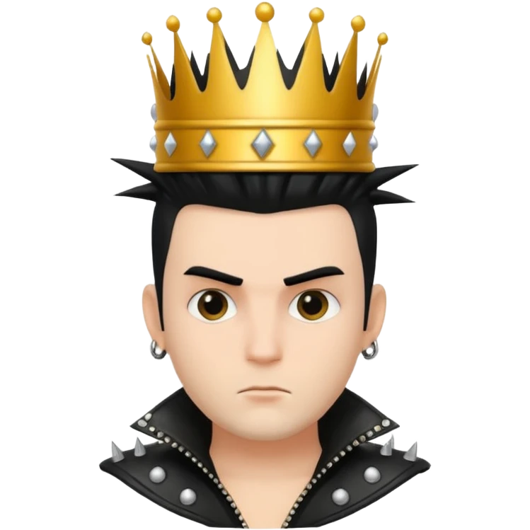King punk with crown emoji