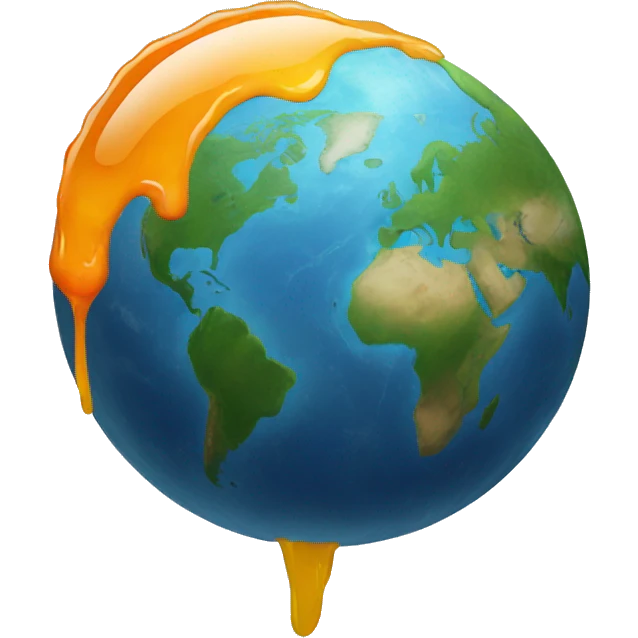 earth with juice emoji