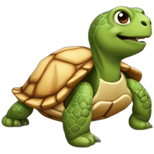 Tortue sur un chien emoji
