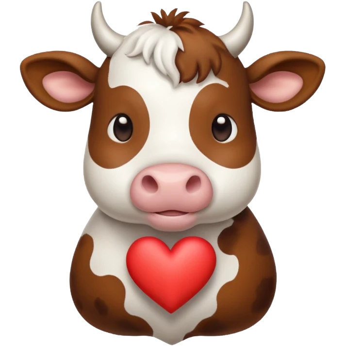 vaca con corazon de amor para copiar y pegar emoji