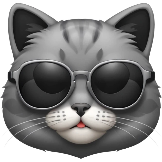 Cat with sunglasses emoji