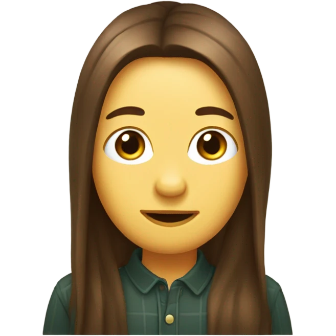 A duck with long brown hair  emoji